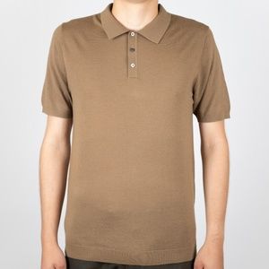 Stitch Note Short Sleeve Merino Wool Polo Knit